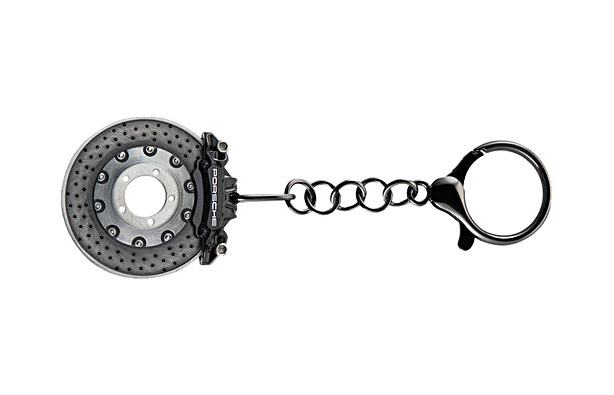 Brake Disc Key Chain Black Suncoast Porsche Parts Accessories